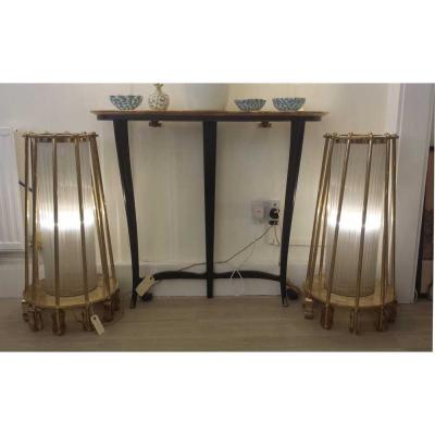 A PAIR OF VENINI FLOOR LIGHTS