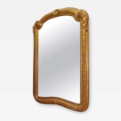A PALATIAL FRENCH ART NOUVEAU STYLE GILT WOOD CARVED MIRROR
