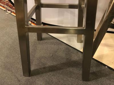 A Pair Of Deco Style Steel Bar Stool