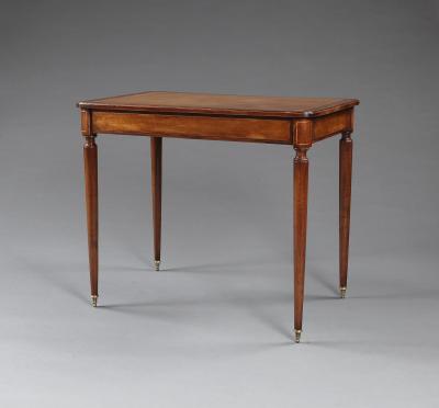 A Pair Of Mahogany And Birds Eye Maple Occasional Tables In The Directoire Taste
