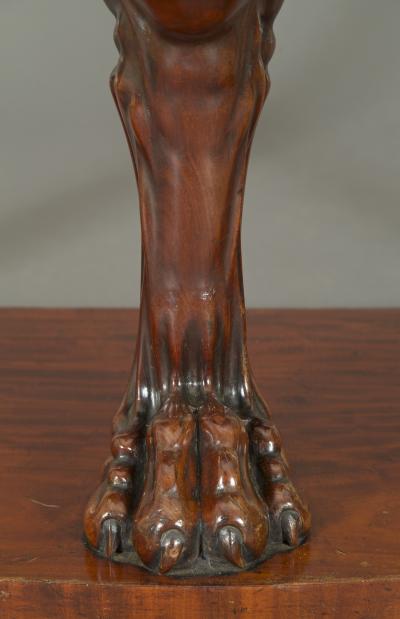 A Pair Of Mahogany Console Tables Bearing Fine Alabastro Fiorito Veneered Tops