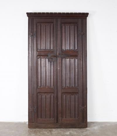 A Pair of 16th c Carved Tudor Doors