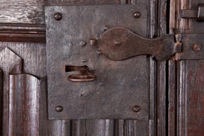 A Pair of 16th c Carved Tudor Doors
