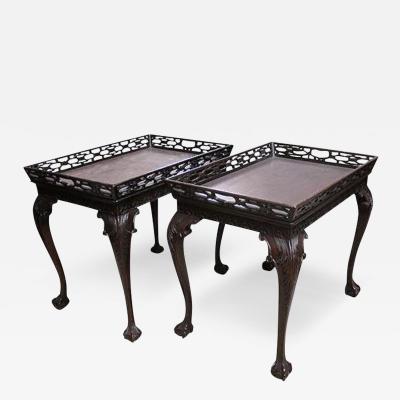 A Pair of 18th Century Georgian and Later Chinese Chippendale Mahogany