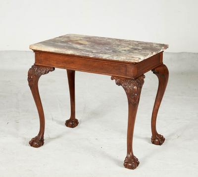 A Pair of 18th c George II Marble Top Consoles