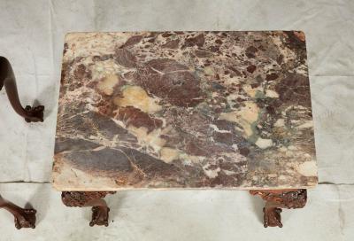 A Pair of 18th c George II Marble Top Consoles