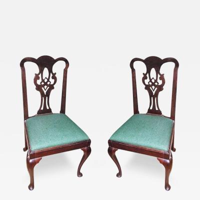A Pair of 19th Century English Mahogany Side Chairs