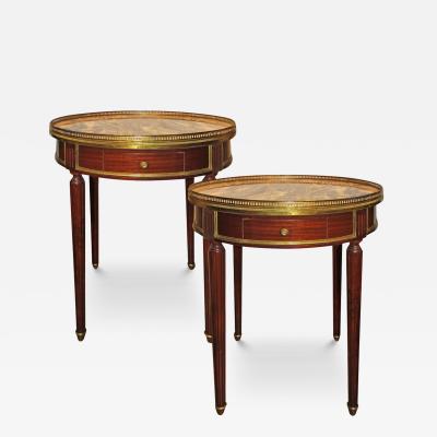 A Pair of 19th Century French Mahogany Bouillotte Tables
