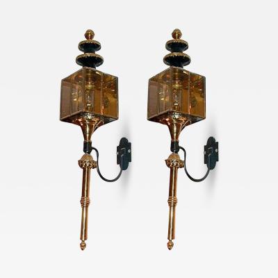 A Pair of 19th Century Venetian Carriage Lamps