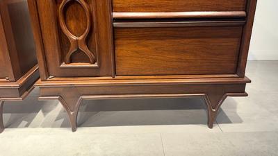 A Pair of American Modern Walnut Night Tables
