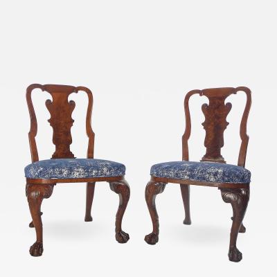 A Pair of American Walnut Side Chairs