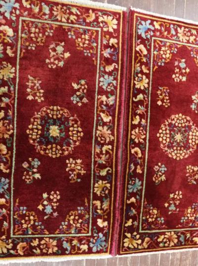 A Pair of Antique Art Deco Chinese Oriental Rug 2 x 310 Each