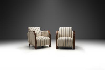 A Pair of Art Deco Armchairs Europe ca 1930s