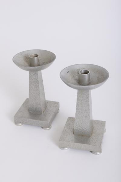 A Pair of Art Deco Candlesticks