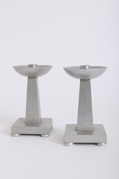 A Pair of Art Deco Candlesticks