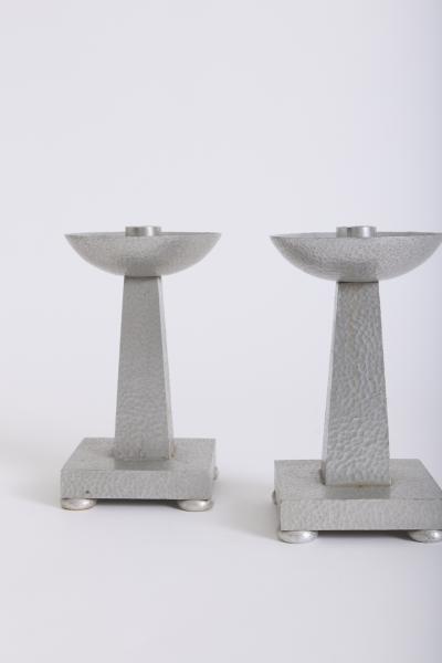 A Pair of Art Deco Candlesticks