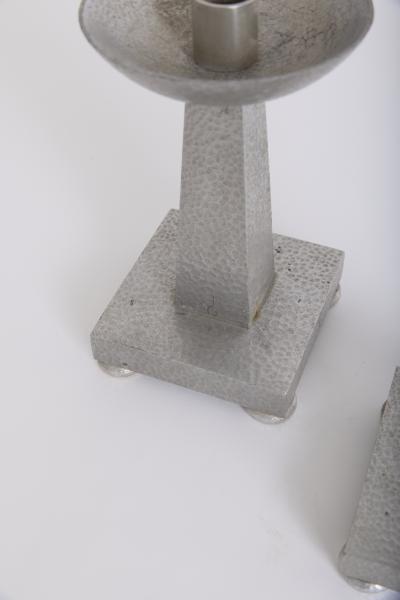 A Pair of Art Deco Candlesticks