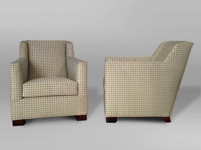 A Pair of Art Deco Club Chairs by Dim