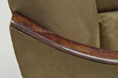 A Pair of Art Deco Velvet Armchairs Europe First Half of the 20th Century