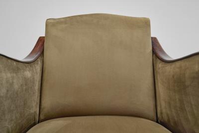 A Pair of Art Deco Velvet Armchairs Europe First Half of the 20th Century