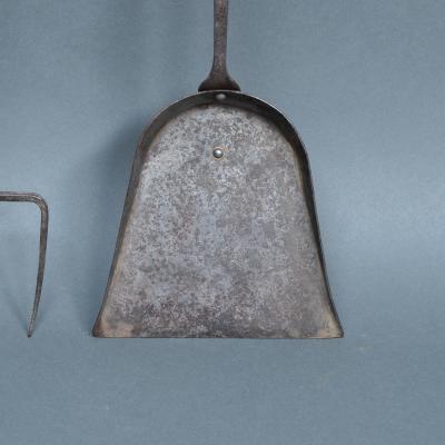 A Pair of Arts Crafts Steel Fire Utensils