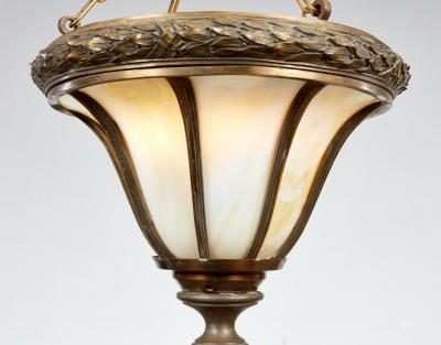 A Pair of Belle Epoque Bronze Hanging Lanterns