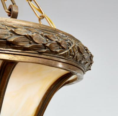 A Pair of Belle Epoque Bronze Hanging Lanterns