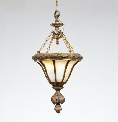 A Pair of Belle Epoque Bronze Hanging Lanterns