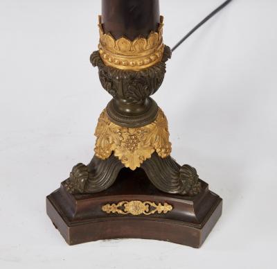 A Pair of Bronze Neoclassical Lamps
