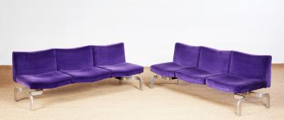 A Pair of Butterfly Sofas Attributed to Maison Jansen