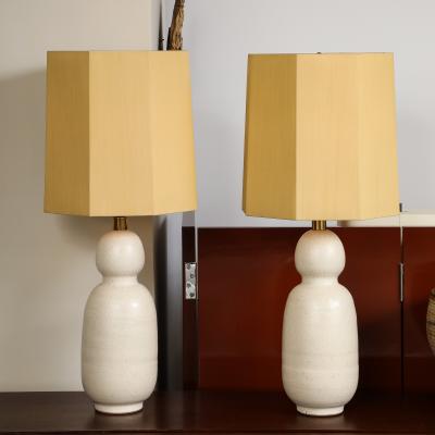 A Pair of Ceramic Gourd Lamps
