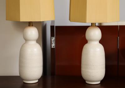 A Pair of Ceramic Gourd Lamps