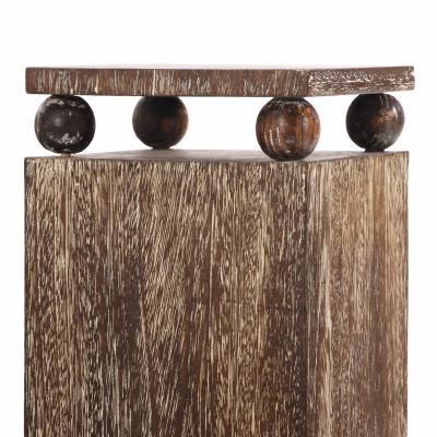 A Pair of Cerused Oak Pedestals Contemporary 