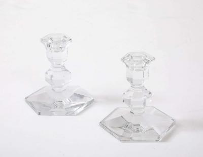 A Pair of Crystal Candlesticks