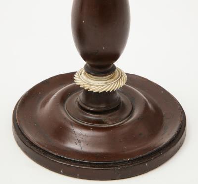 A Pair of Danish Empire Painted and bone candlesticks Circa 1810