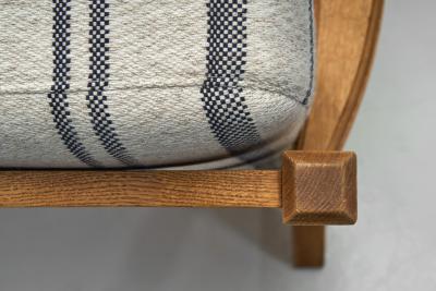 A Pair of Danish Oak Easy Chairs Denmark 1970s