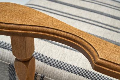 A Pair of Danish Oak Easy Chairs Denmark 1970s
