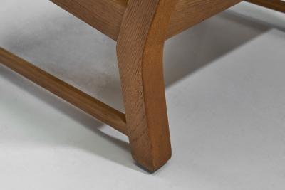 A Pair of Danish Oak Easy Chairs Denmark 1970s