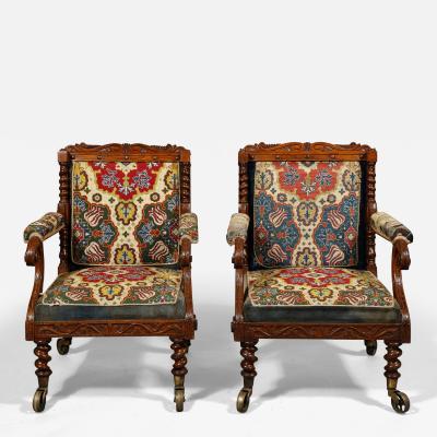 A Pair of Early 19th Century Scottish Oak Chairs