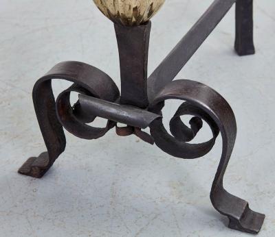 A Pair of Early Italian Andirons