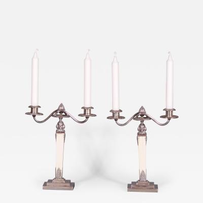 A Pair of Egyptian Revival Candelabra German ca 1890