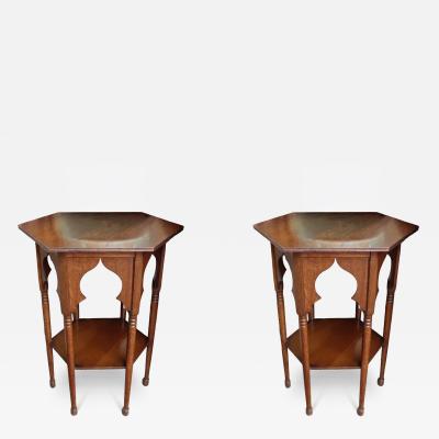 A Pair of English Oak Side Tables circa 1900