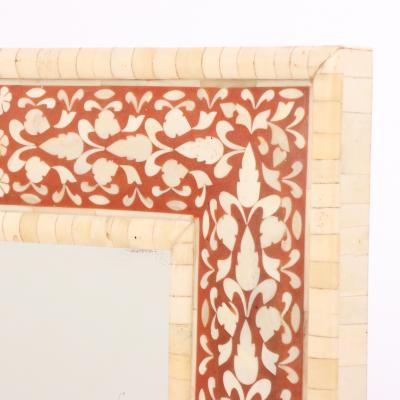 A Pair of Faux Bone Inlaid Mirrors 