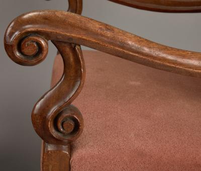 A Pair of Franco Flemish 17th Century High Back Armchairs