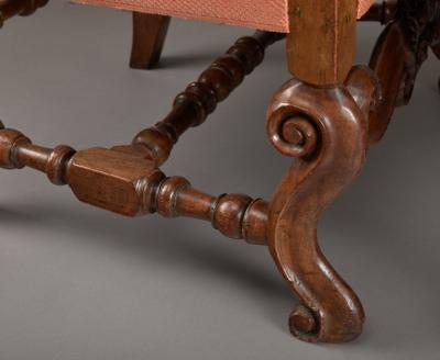 A Pair of Franco Flemish 17th Century High Back Armchairs