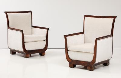 A Pair of French Art Deco Lounge Chairs