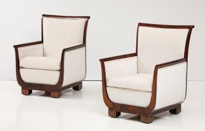 A Pair of French Art Deco Lounge Chairs