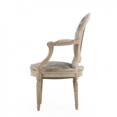 A Pair of French Louis XV style Painted Open Armchairs C 1940 