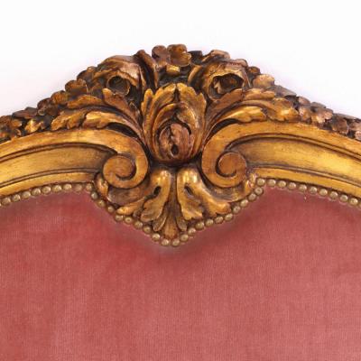 A Pair of French Louis XVI Style Carved Giltwood Twin Beds C 1920 