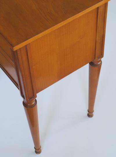 A Pair of French Mid Century Sycamore 2 Drawer Bedside Tables
